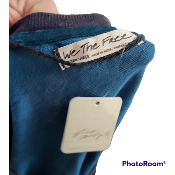 🎉HP🎉🆕️Free People Jamie Patchwork Cropped Long Sleeve Tee - Picture 9 of 9